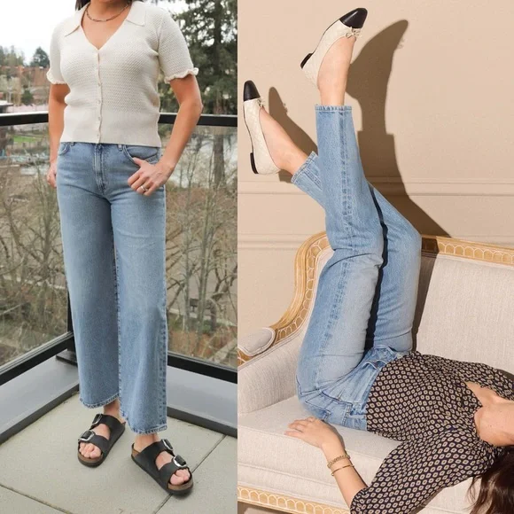 AGOLDE Harper Crop Straight Leg Hassle Jeans